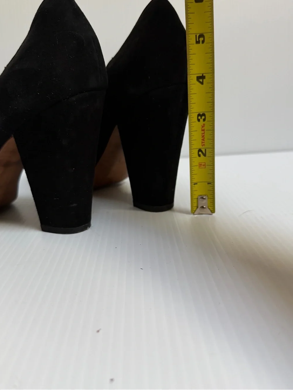 Madewell Black Suede Block Heel Pump